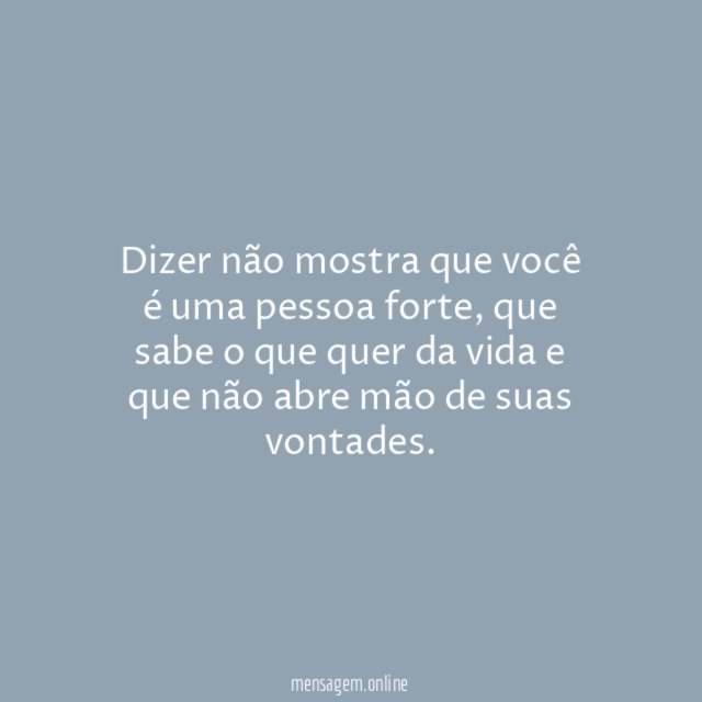 Dizer não