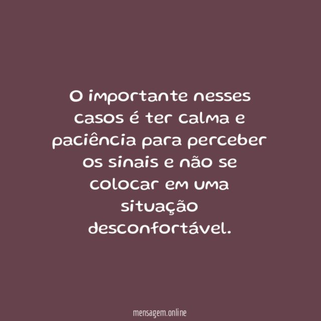O mais importante