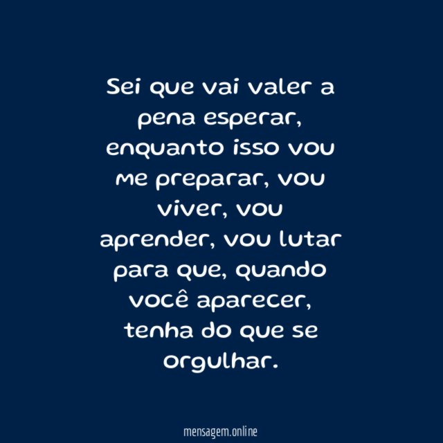 Estou me preparando para você
