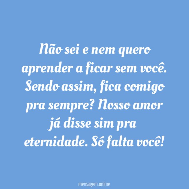 Sim para eternidade