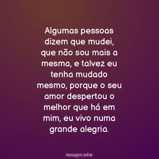 Você me transformou