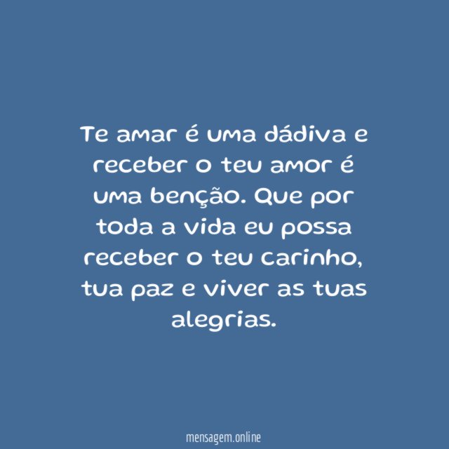 Amo te amar!