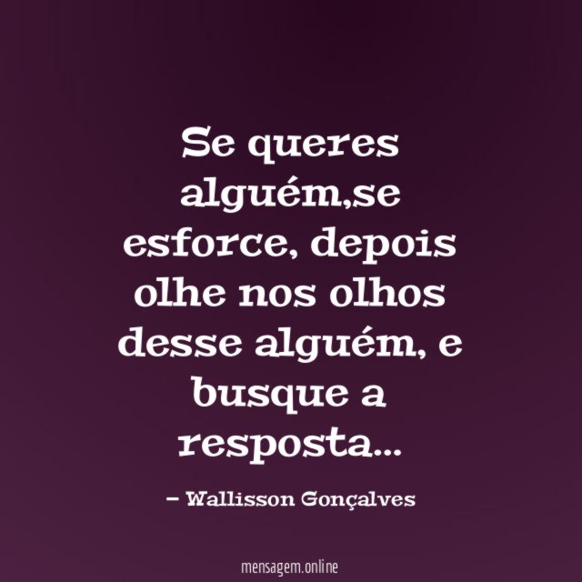 Se queres alguém