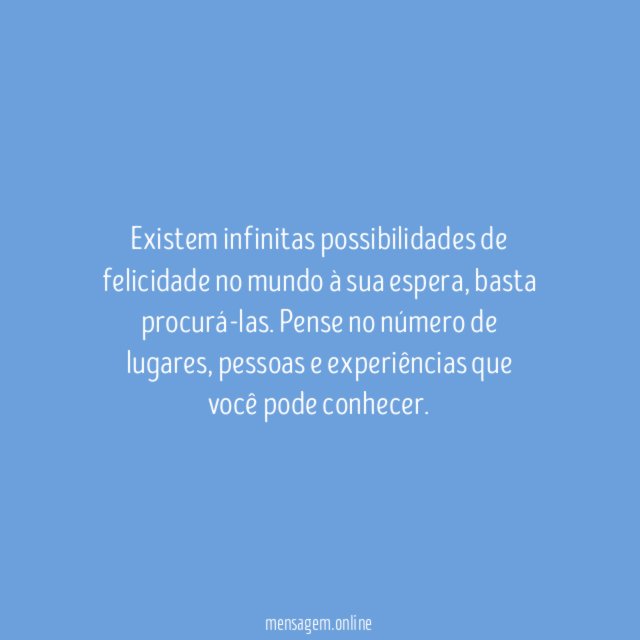 Infinitas possibilidades