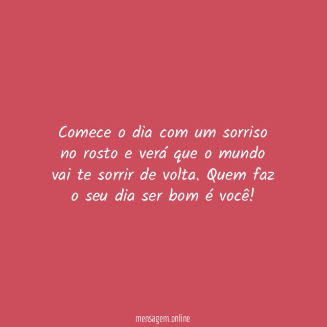 Dia de sorrir!