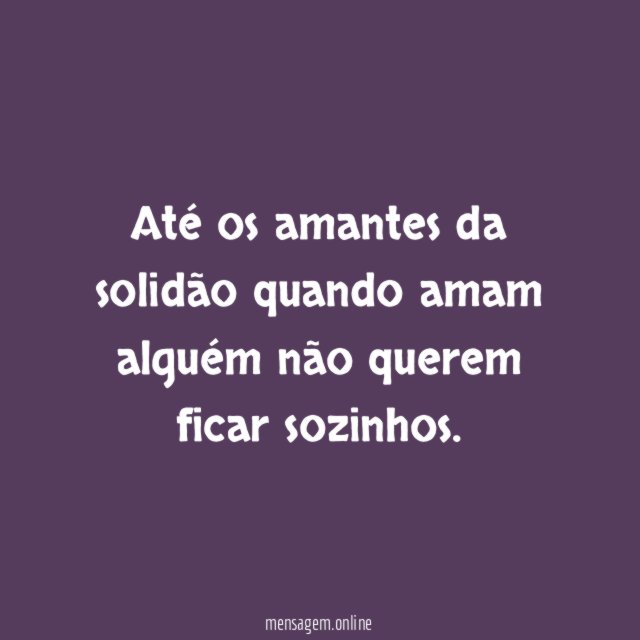 Amantes da solidão