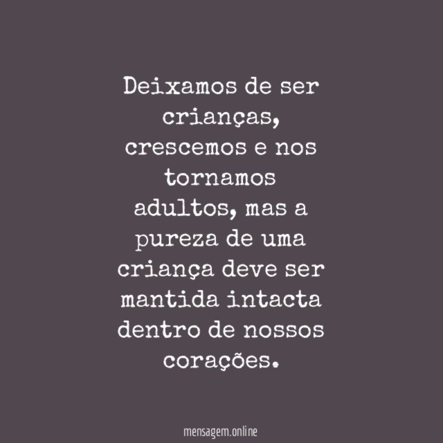 Como criança