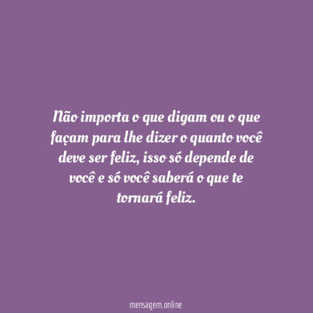 Só depende de você