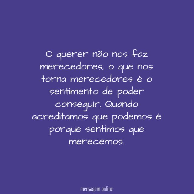 Querer não basta
