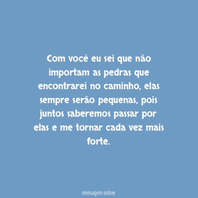 Com você enfrento tudo
