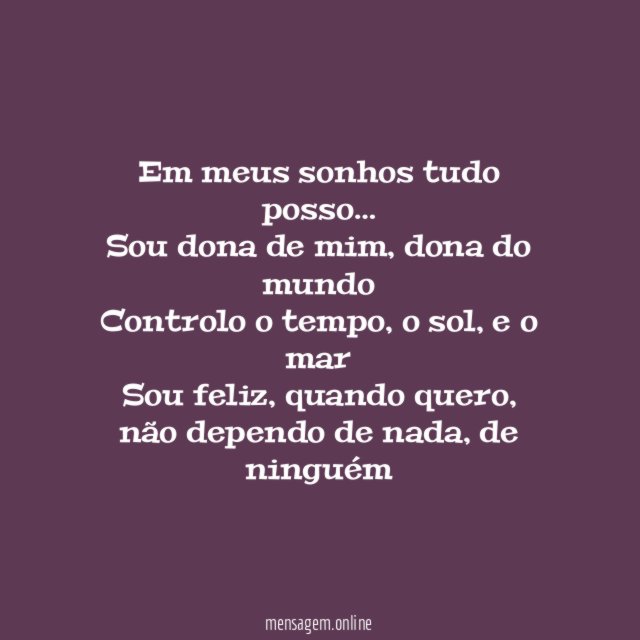 Tenho o controle