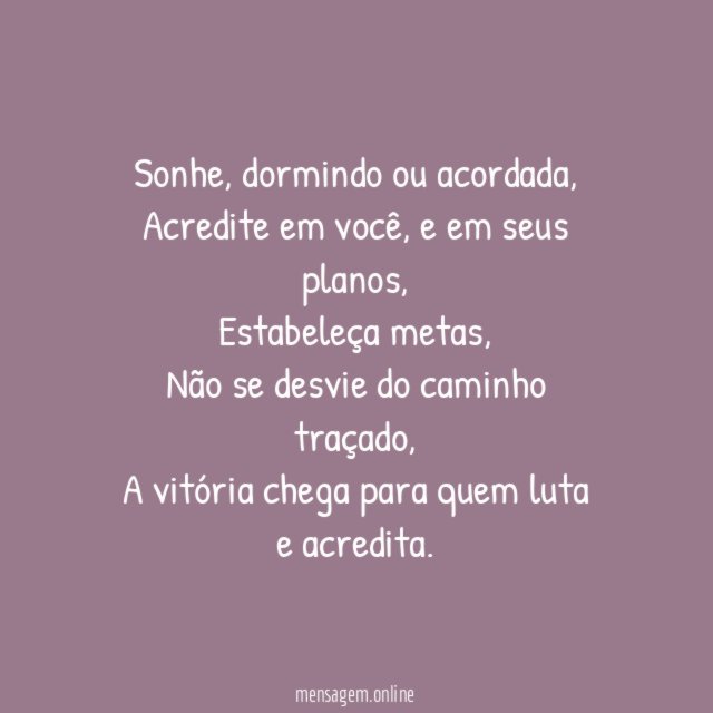 Lute, você vai chegar lá