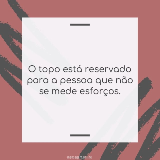 O topo está reservado para a pessoa que