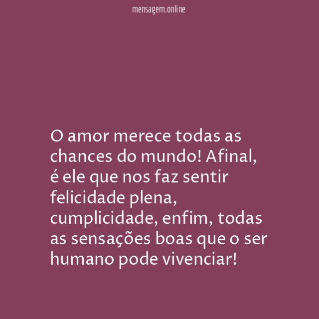 O amor merece