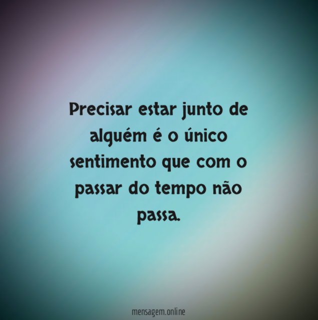 Com o passar do tempo