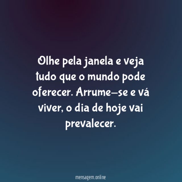 Veja o mundo lá fora