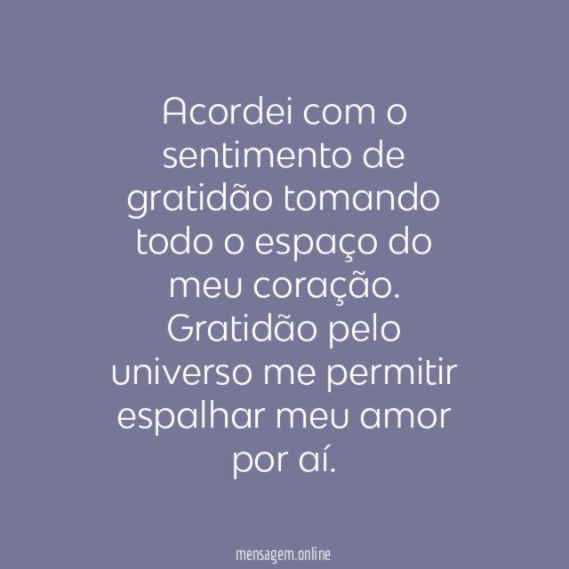 Gratidão à vida
