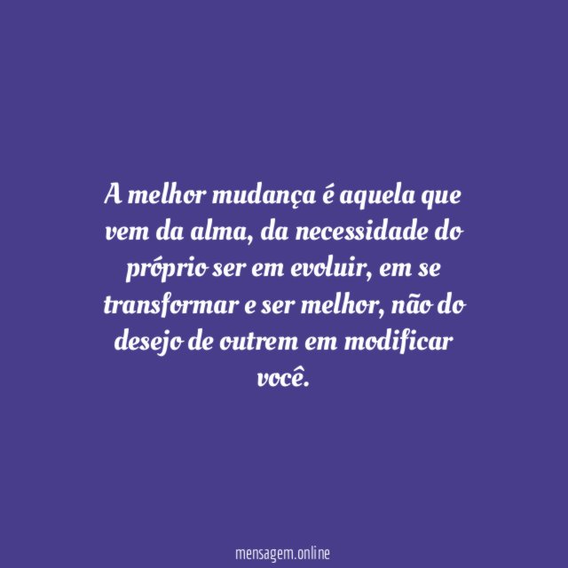 Melhor mudança