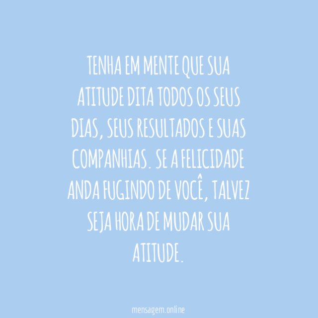Mudança de atitude