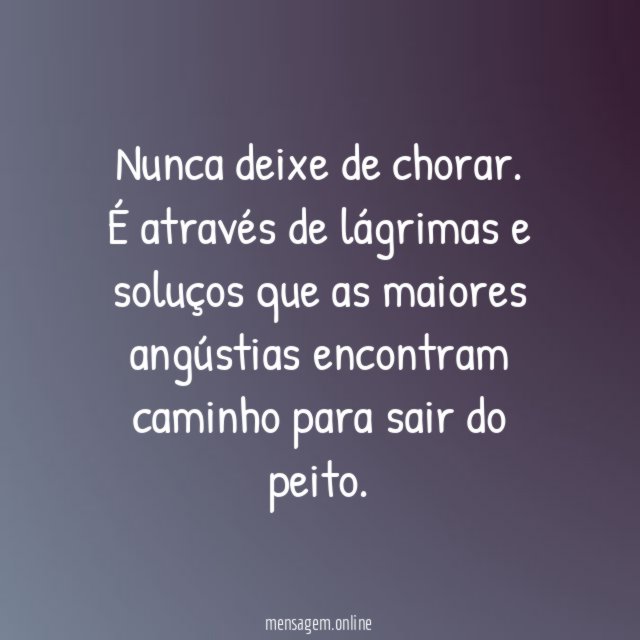 O caminho da angústia