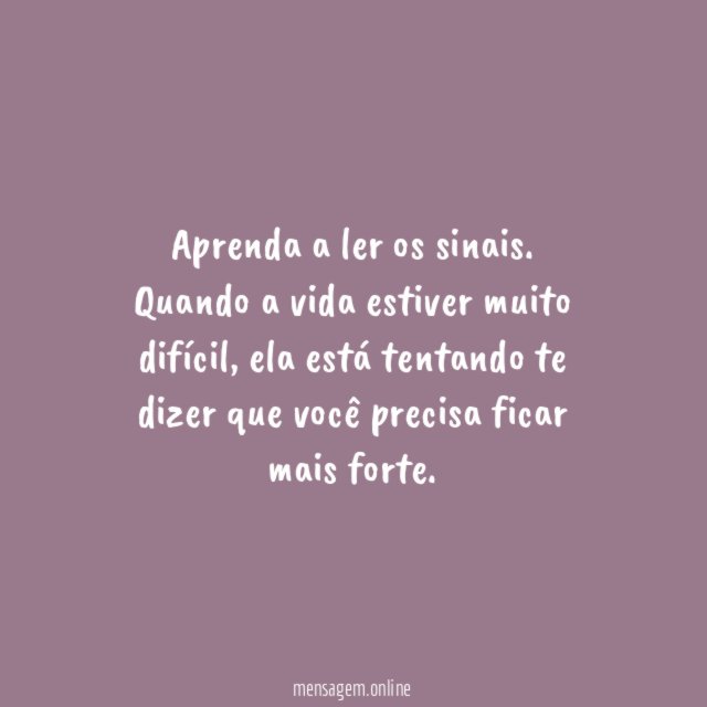 Lendo os sinais