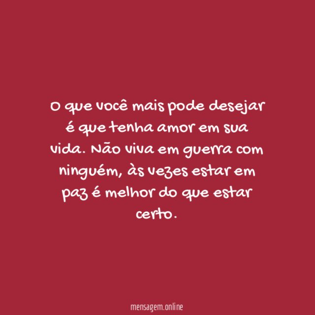 Esteja em paz no amor