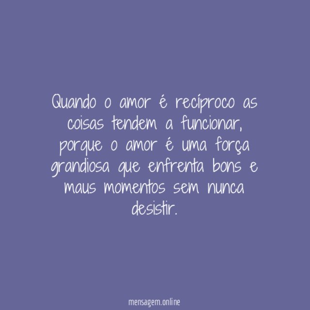 O amor não desiste