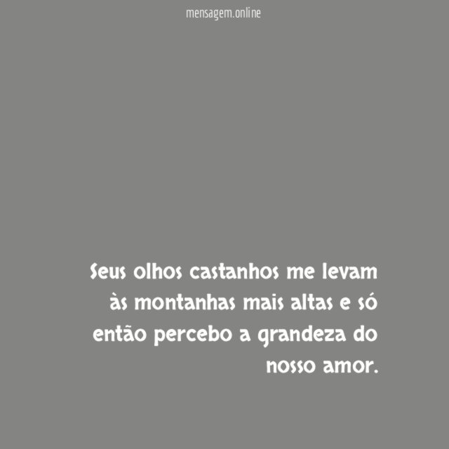 As montanhas e o nosso amor