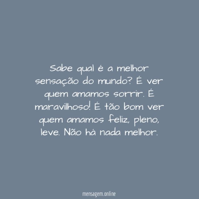 Nada melhor