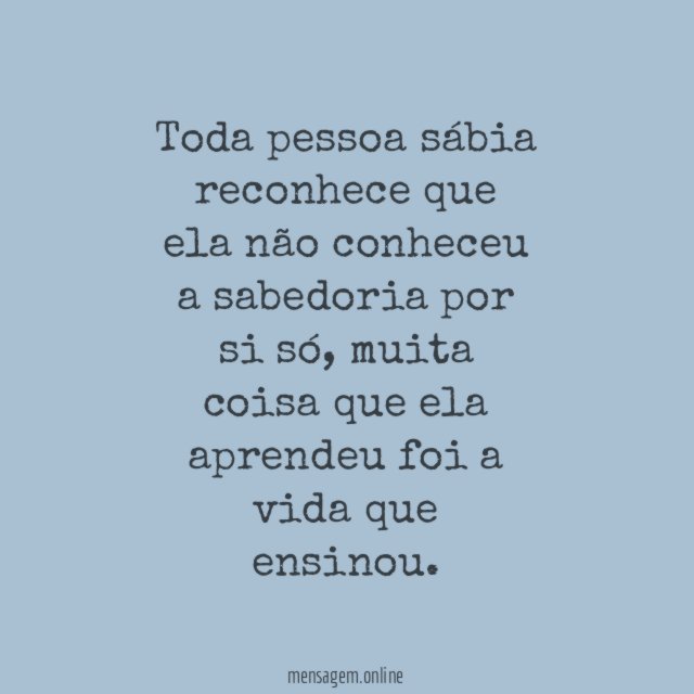Ensinamentos da vida