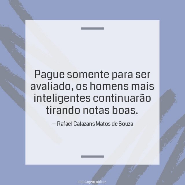 Pague somente para ser avaliado