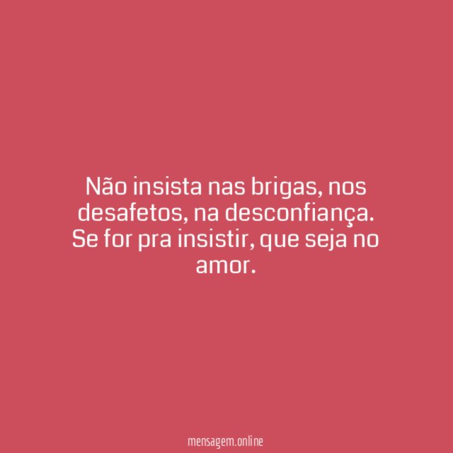 Insista no amor