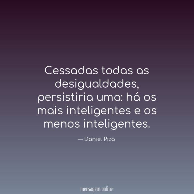 Cessadas todas as desigualdades