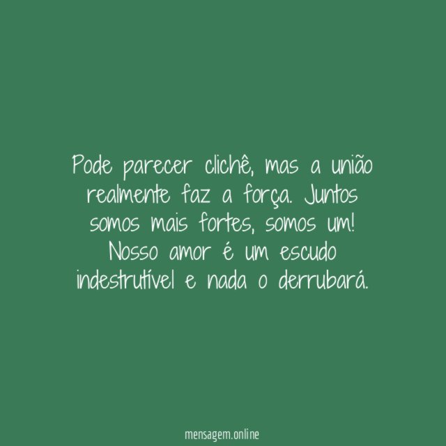 Juntos somos mais fortes