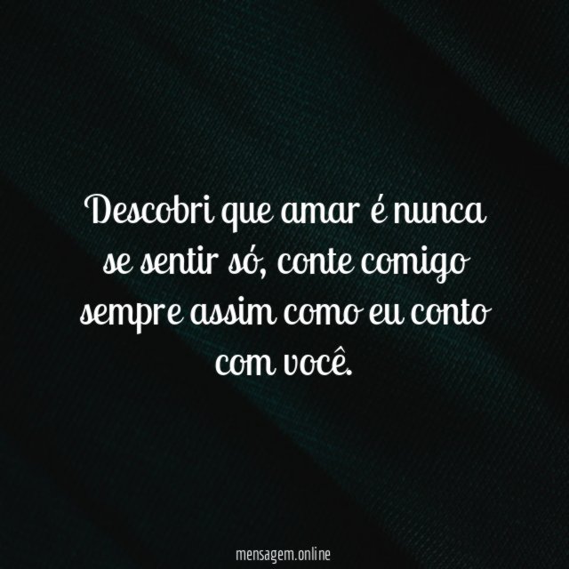 Conto com você