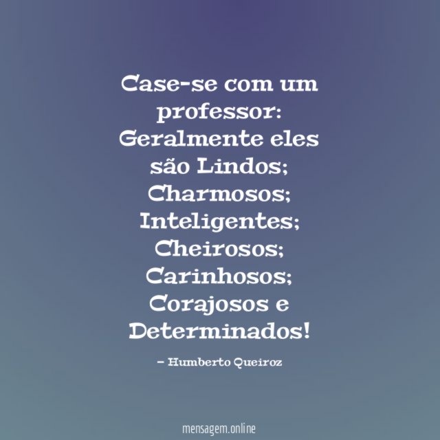 Case-se com um professor