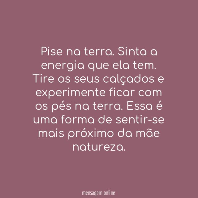 Pise na terra