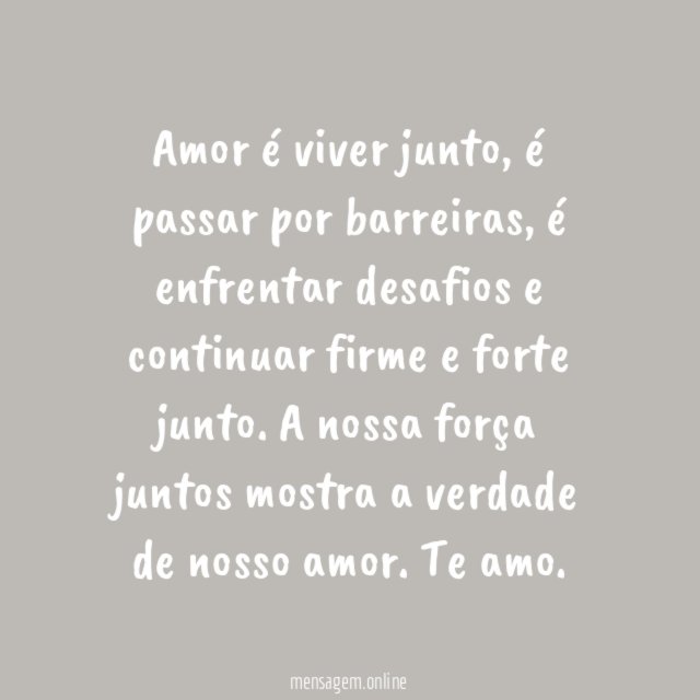 Amor é viver
