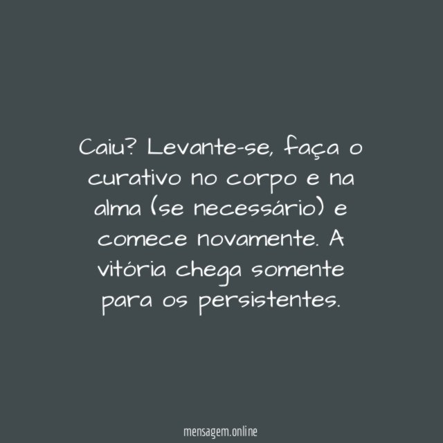 Não desista