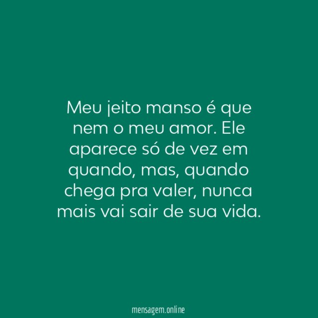 Jeito manso