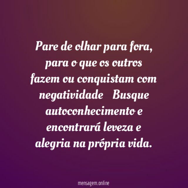 Olhar para si
