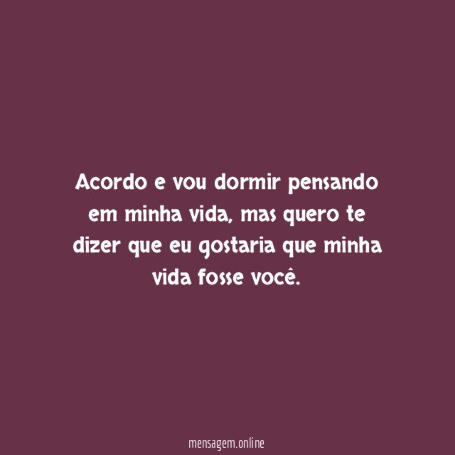 Minha vida