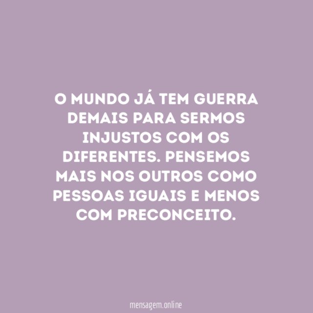 Pense mais nos outros