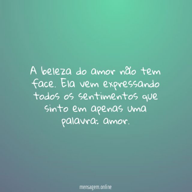 A beleza do amor