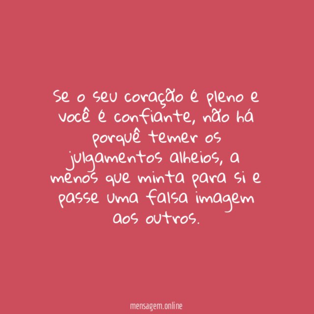 Não minta para si mesmo