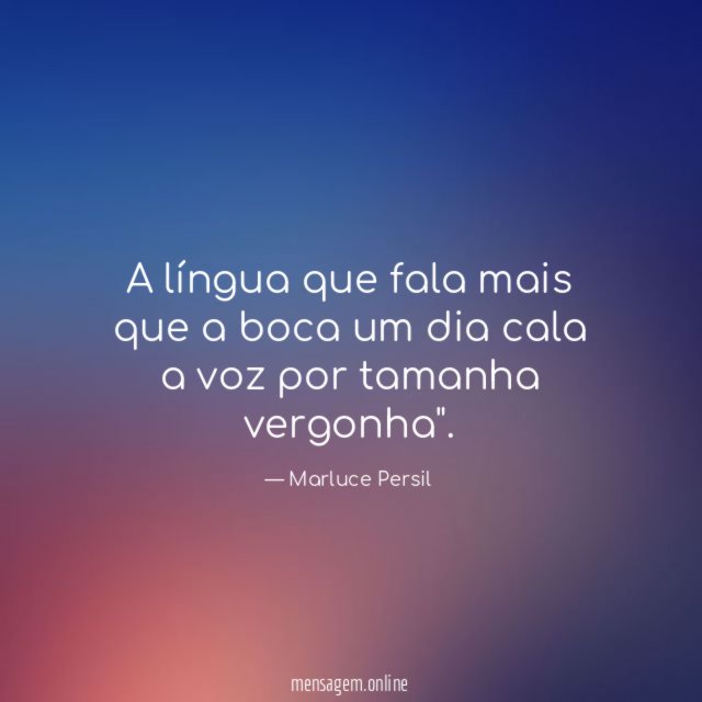 A língua que fala mais que a boca um