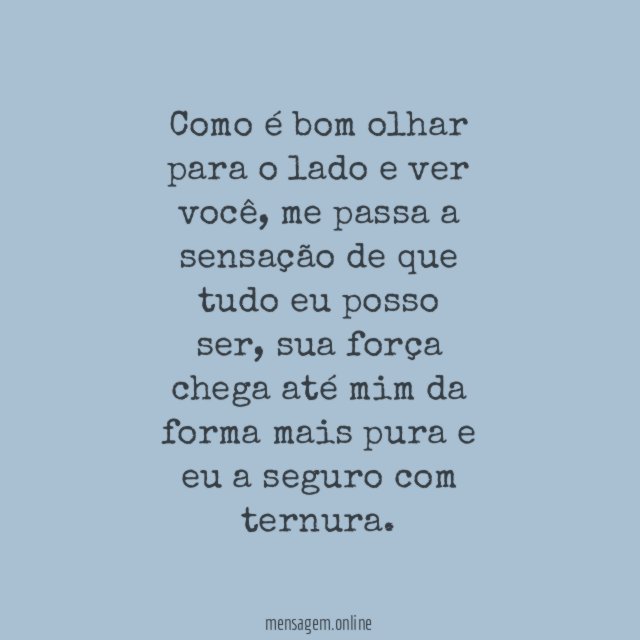 A sua força