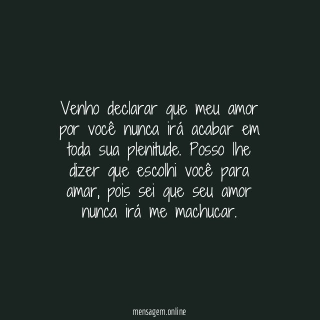Amor que não machuca