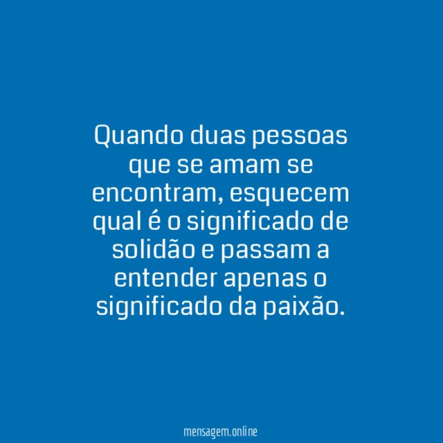 Encontro da paixão