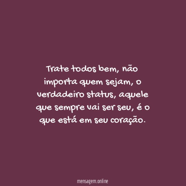 Verdadeiro status